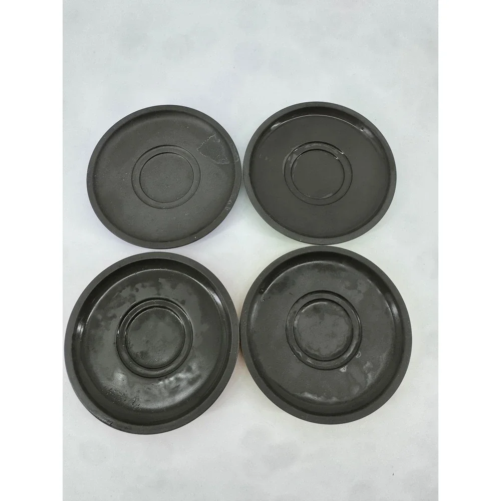 Nespresso Melamine Espresso Saucers Set of 4 Blue Green Red Yellow Matte Black